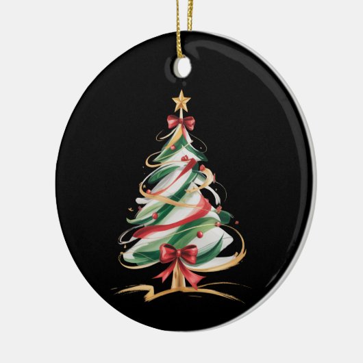 Merry and Bright Trees Christmas Holiday Winter  Keramik Ornament (Links)