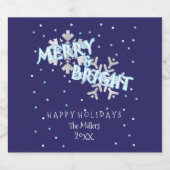 Merry and Bright, Urlaub Bierflaschenetikett (Einzelnes Label)