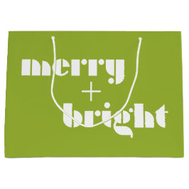 Merry and Bright Vibranning Green Gift Bag Große Geschenktüte