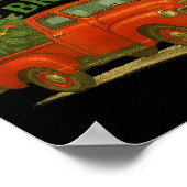 Merry And Bright Vintage Red Truck Christmas Poster (Ecke)