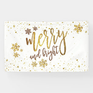 Merry and Bright - Weihnachts-Party-Banner Banner