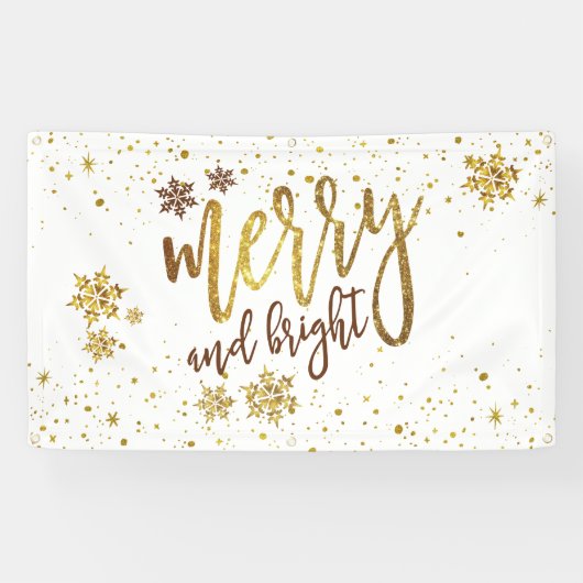 Merry and Bright - Weihnachts-Party-Banner Banner (Horizontal)