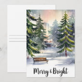 Merry and Bright - Weihnachtskarte Feiertagskarte (Vorne/Hinten)