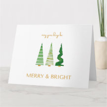 Merry and Bright - Weihnachtskarte
