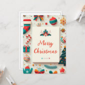 Merry and colorful Christmas card! Karte (Vorderseite/Rückseite Beispiel)