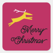 MERRY AND DEER CHRISTMAS Umschlag Aufkleber (Vorderseite)