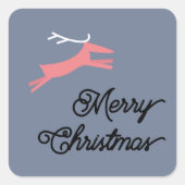 MERRY AND DEER CHRISTMAS Umschlag Aufkleber (Vorderseite)