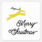 MERRY AND DEER CHRISTMAS Umschlag Aufkleber (Vorderseite)