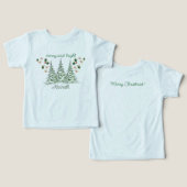 Merry and Holiday Cheer Personalisiert Baby Shirt (Design Vorderseite & Rückseite)