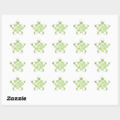 Merry and Joy Green Checkered Star Stickers (Blatt)