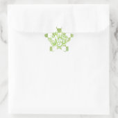 Merry and Joy Green Checkered Star Stickers (Tasche)