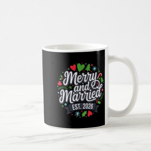 Merry And Married 2026 - Matching Couple Christmas Kaffeetasse (Rechts)