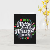 Merry And Married 2026 - Matching Couple Christmas Karte (Gelbe Blume)
