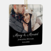 merry and married arch photo black chic keramikornament (Rechts)