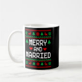 Merry And Married Couples Matching Ugly Christmas  Kaffeetasse (Links)