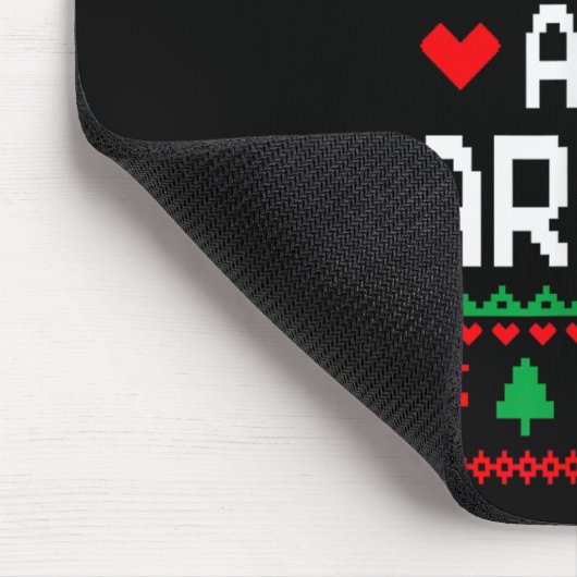Merry And Married Couples Matching Ugly Christmas Mousepad (Ecke)