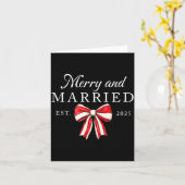 Merry And Married Est 2025 Coquette Couple Matchin Karte (Gelbe Blume)