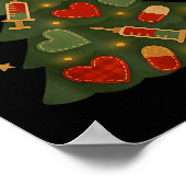 Merry And Medicated Rn Nurse Christmas Tree Funny Poster (Ecke)