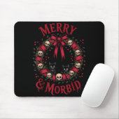 Merry And Morbid Christmas Funny Cute Cats Goth Cr Mousepad (Mit Mouse)