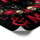 Merry And Morbid Christmas Funny Cute Cats Goth Cr Poster (Ecke)