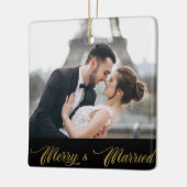 Merry and Verheiratet Gold Script New Ornament (Links)
