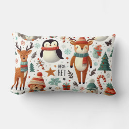 Merry Animal Friends Christmas Pillow Lendenkissen