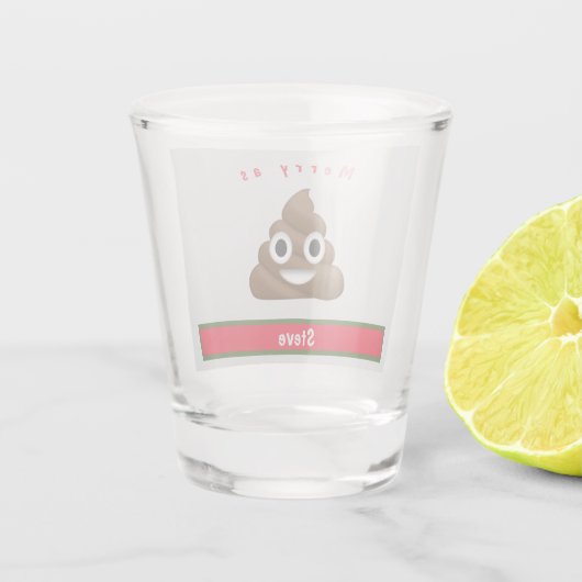 Merry As Kack Holiday mit Namen Schnapsglas (Rückseite)