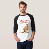 Merry Aussie Christmas Kangaroo T-Shirt (Vorne ganz)