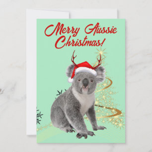 Merry Aussie Christmas Koala Bär Feiertagskarte