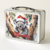 Merry Aussie Christmas Koala Bär Metall Brotdose (Rückseite)