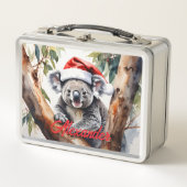 Merry Aussie Christmas Koala Bär Metall Brotdose (Vorderseite)