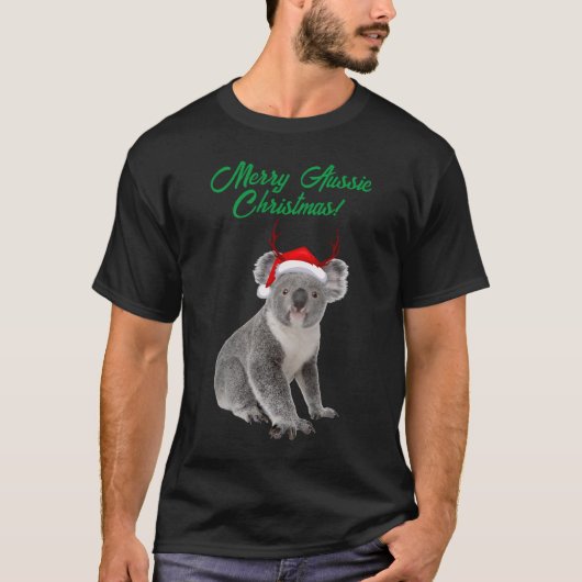 Merry Aussie Christmas Koala Bär T-Shirt (Vorderseite)