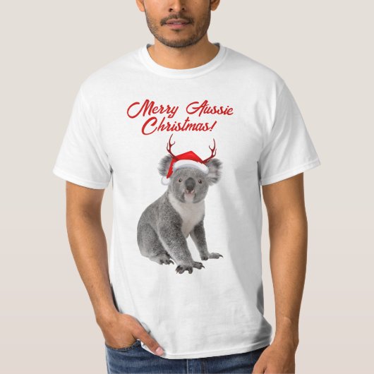 Merry Aussie Christmas Koala Bär T-Shirt (Vorderseite)