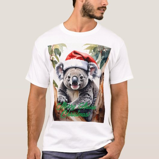 Merry Aussie Christmas Koala Bär T-Shirt (Vorderseite)
