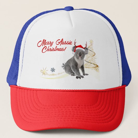 Merry Aussie Christmas Koala Bär Truckerkappe (Vorderseite)