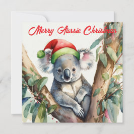 Merry Aussie Christmas Koala Feiertagskarte