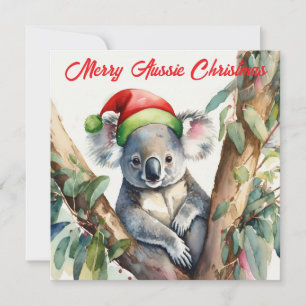 Merry Aussie Christmas Koala Feiertagskarte