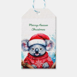 Merry Aussie Christmas Koala Geschenkanhänger