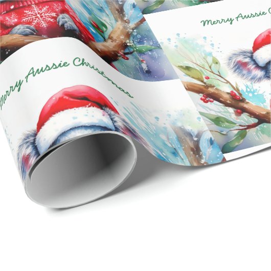 Merry Aussie Christmas Koala Geschenkpapier (Rolleneckpunkt)