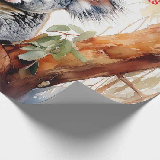 Merry Aussie Christmas Koala Geschenkpapier (Ecke)