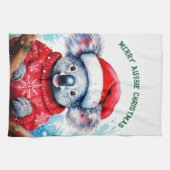 Merry Aussie Christmas Koala Geschirrtuch (Horizontal)