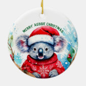 Merry Aussie Christmas Koala Keramik Ornament (Hinten)