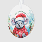 Merry Aussie Christmas Koala Ornament (Vorderseite)