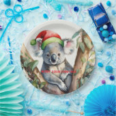Merry Aussie Christmas Koala Pappteller (Party)