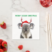 Merry Aussie Christmas Koala Serviette (Beispiel)