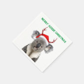 Merry Aussie Christmas Koala Serviette (Ecke)