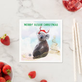 Merry Aussie Christmas Koala Serviette (Beispiel)