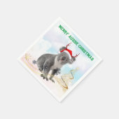 Merry Aussie Christmas Koala Serviette (Ecke)