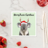 Merry Aussie Christmas Koala Serviette (Beispiel)