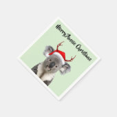 Merry Aussie Christmas Koala Serviette (Ecke)